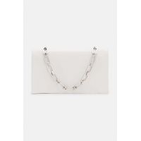 AllSaints poseta de piele Akira culoarea alb
