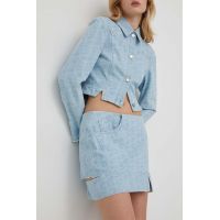 Stine Goya fustă din denim mini, drept SG5671
