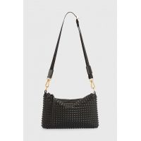 AllSaints poseta de piele Eve culoarea negru