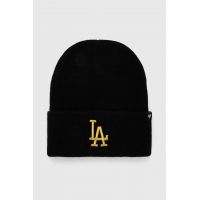 47brand caciula MLB Los Angeles Dodgers culoarea negru, din tricot gros