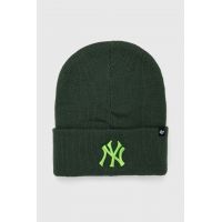 47brand caciula MLB New York Yankees culoarea verde, din tricot gros