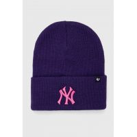 47brand caciula MLB New York Yankees culoarea violet, din tricot gros