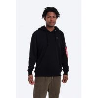 Alpha Industries bluză bluză Alpha Industries X-Fit Hoody bărbați, culoarea negru, cu glugă, uni 158321.03-black