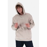 Alpha Industries hanorac de bumbac Organics EMB Hoody bărbați, culoarea gri, cu glugă, cu imprimeu 118350.627-grey
