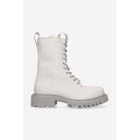 Rains bocanci Show Combat Boot femei, culoarea gri, cu toc plat 22600.CEMENT-CEMENT