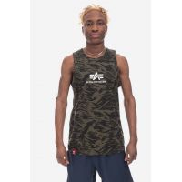 Alpha Industries tricou din bumbac Alpha Industries Basic Tank Camo 126566C 634 culoarea verde 126566C.634-green