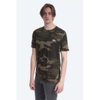 Alpha Industries tricou din bumbac Backprint T Camo culoarea verde, cu model 128507C.239-green