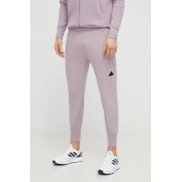 adidas pantaloni de trening Z.N.E culoarea roz, uni IR5214