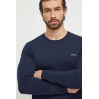 BOSS longsleeve lounge culoarea bleumarin, uni 50515390