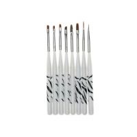 Set 8 pensule gel/acryl zebra W68 Oranjollie