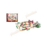 Set circuit lemn suspendat cu pod 100 piese Engros