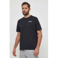 adidas TERREX tricou TERREX Graphic MTN 2.0 bărbați, culoarea negru, cu imprimeu II6060