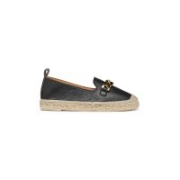 Geox espadrile de piele D LAMPEDUSA A culoarea negru, D36V0A00085C9999