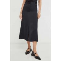 Lovechild fustă culoarea negru, midi, evazați 5914174