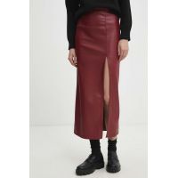 Answear Lab fusta culoarea rosu, midi, drept