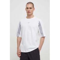 adidas Originals tricou din bumbac Fashion Raglan Cutline bărbați, culoarea alb, cu model, IT7446