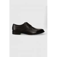 Aldo pantofi de piele HANFORDD barbati, culoarea negru
