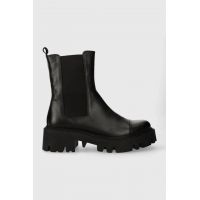 Medicine cizme de piele femei, culoarea negru, cu platforma
