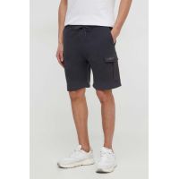 Aeronautica Militare pantaloni scurti din bumbac culoarea gri
