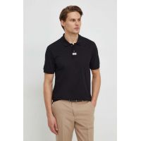 BOSS polo de bumbac culoarea negru, uni 50505776