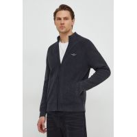 Aeronautica Militare cardigan din bumbac culoarea gri