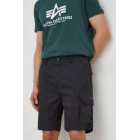 Aeronautica Militare pantaloni scurti din bumbac culoarea gri