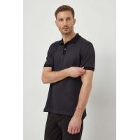 BOSS polo de bumbac culoarea negru, cu model 50506176