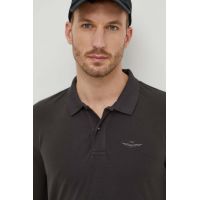 Aeronautica Militare longsleeve barbati, culoarea gri, cu imprimeu