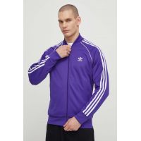 adidas Originals bluză bărbați, culoarea violet, cu imprimeu  IR9885