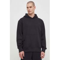 adidas Originals hanorac de bumbac Contempo French Terry Hoodie bărbați, culoarea negru, cu glugă, uni, HK2937