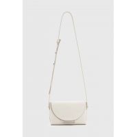 AllSaints poseta de piele FRANCINE culoarea alb