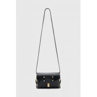 AllSaints poseta de piele MIRO MINI culoarea negru