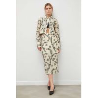 Day Birger et Mikkelsen fusta culoarea bej, midi, drept