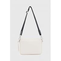 AllSaints poseta de piele LUCILE culoarea alb