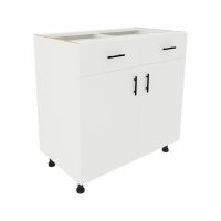 Corp Baza Karo, 2 Sertare, 2 Usi, Alb, 80 x 50 x 80 cm