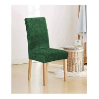 Huse Scaune Catifea Elastice Verde, Set 6 bucati, Engros