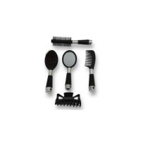 Set 5 piese ingrijire par Pieptan + oglinda + clama , negru