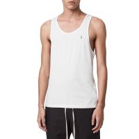 AllSaints tricou din bumbac TONIC VEST barbati, culoarea alb