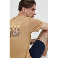 Billabong tricou din bumbac BILLABONG X CORAL GARDENERS barbati, culoarea bej, cu imprimeu