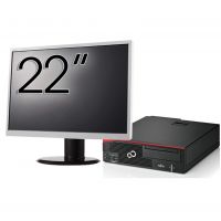 Pachet Calculator Fujitsu Esprimo D756 Desktop, Intel Core i5-6500 3.20GHz, 8GB DDR4, 240GB SSD, DVD-ROM + Monitor 22 Inch
