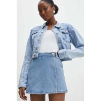 Answear Lab pantaloni scurti jeans femei, neted, high waist