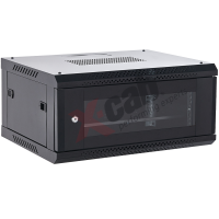 Cabinet metalic de perete 19', tip rack wallmount, 4U 600x450 mm, Xcab Negru