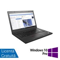 Laptop Refurbished LENOVO ThinkPad T460, Intel Core i5-6300U 2.40GHz, 8GB DDR4, 256GB SSD, 14 Inch HD, Webcam + Windows 10 Pro