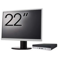 Pachet Calculator HP EliteDesk 800 G5 Mini PC, Intel Core i5-9500 3.00-4.40GHz, 8GB DDR4, 256GB SSD + Monitor 22 Inch