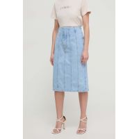 Silvian Heach fusta jeans midi, drept