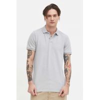Hollister Co. tricou polo barbati, culoarea gri, neted