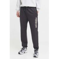 Abercrombie & Fitch pantaloni de trening culoarea negru, cu imprimeu