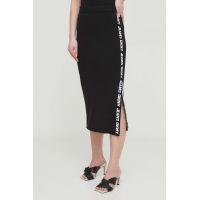 Dkny fusta culoarea negru, midi, creion