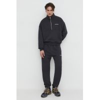 Abercrombie & Fitch pantaloni de trening culoarea negru, neted