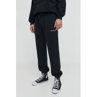 Abercrombie & Fitch pantaloni de trening culoarea negru, neted